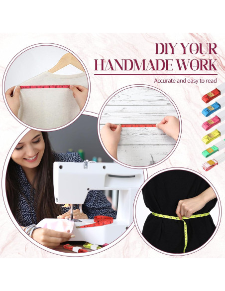 Cinta Métrica Suave Macarrie 100 Pcs 150 cm Doble Escala