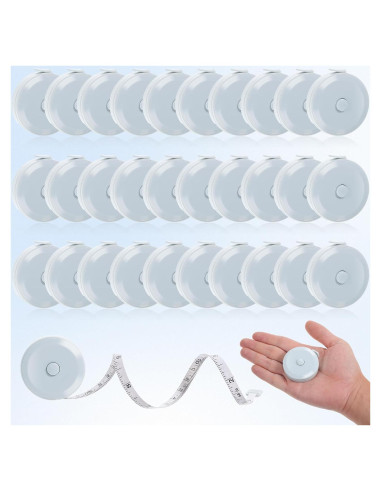 30 Cintas Métricas Retráctiles Tobeelec 1.5m para Costura