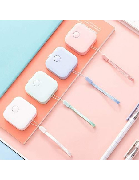 4 Piezas Cinta Métrica 150 cm Chironal Regla Retráctil Multicolor