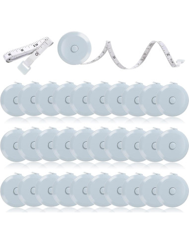 30 Cintas Métricas Retráctiles Tobeelec 1.5m para Costura