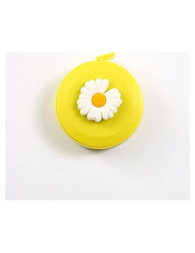 Cinta Métrica Retráctil Daisy 152.4 cm para Costura y Manualidades