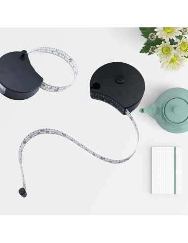 Cinta Métrica Retráctil Draduo 152.4 cm Doble Cara Negro