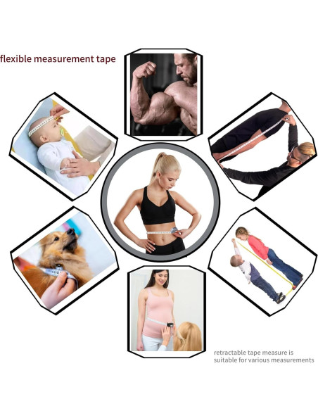 Cinta Métrica Ergonómica OIyaku 150 cm Doble Escala Fitness