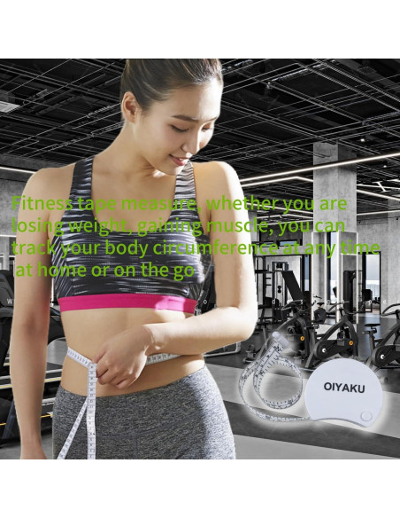 Cinta Métrica Ergonómica OIyaku 150 cm Doble Escala Fitness