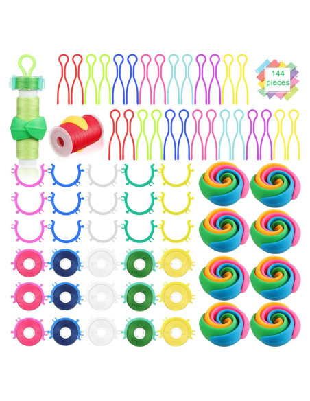 Juego de 144 Clips Sujetadores de Bobinas Syhood - 70 Clips, 32 Abrazaderas, 42 Sujetadores de Hilo