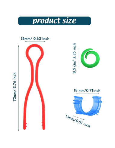 Juego de 144 Clips Sujetadores de Bobinas Syhood - 70 Clips, 32 Abrazaderas, 42 Sujetadores de Hilo