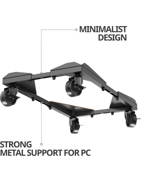 Soporte de Torre de PC Bytesium Ajustable con Ruedas