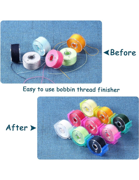 Juego de 144 Clips Sujetadores de Bobinas Syhood - 70 Clips, 32 Abrazaderas, 42 Sujetadores de Hilo
