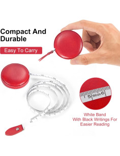 Paquete de 2 cintas métricas retráctiles Kiemeu 150 cm 2