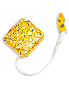 Cinta Métrica Retráctil Aaymoous 1.7m Diseño Floral Amarillo