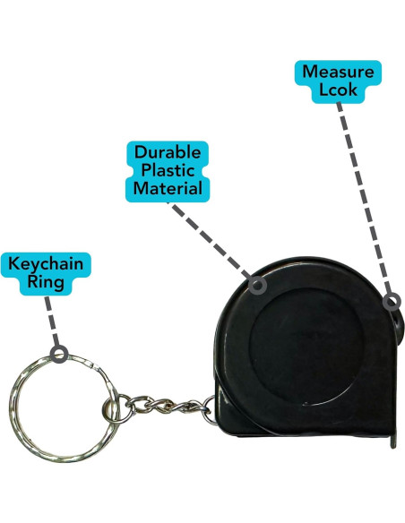 Cinta Métrica Portátil 6 Pies (1.83m) Harrier Hardware - Paquete de 2