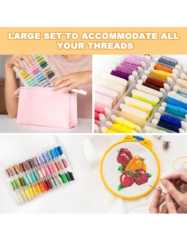 Organizador de Hilo de Bordado ROLYTA 200 Bobinas y Enrollador