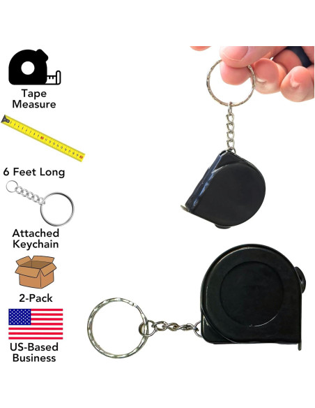 Cinta Métrica Portátil 6 Pies (1.83m) Harrier Hardware - Paquete de 2