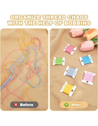 Organizador de Hilo de Bordado ROLYTA 200 Bobinas y Enrollador