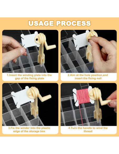 Organizador de Hilo de Bordado ROLYTA 200 Bobinas y Enrollador