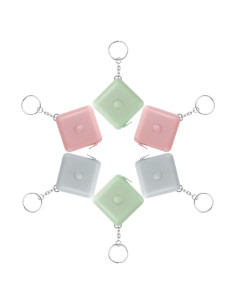 Cinta Métrica Retráctil Weewooday 6 Piezas 150 cm Multicolor