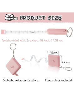 Cinta Métrica Retráctil Weewooday 6 Piezas 150 cm Multicolor 2