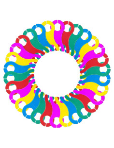 Bobinas de Hilo Grandes Blulu 20 Piezas Multicolor 10.41x4.83cm