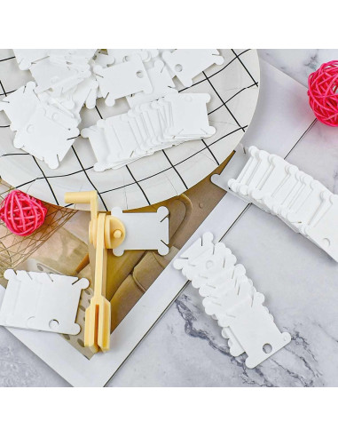 120 Bobinas de Hilo de Plástico y Enrollador Yuntop