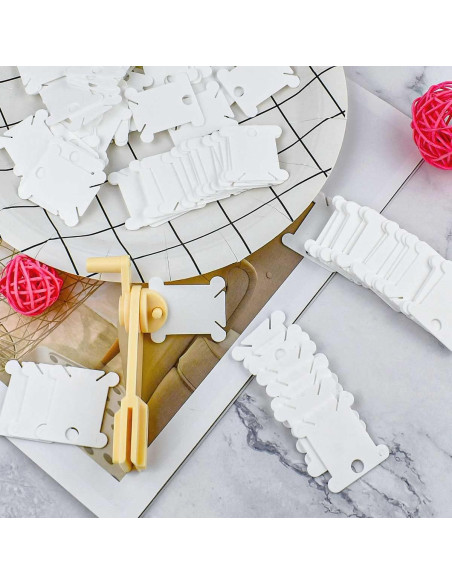 120 Bobinas de Hilo de Plástico y Enrollador Yuntop