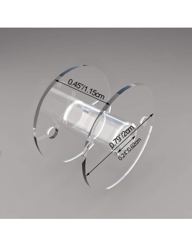 36 Bobinas de Plástico Transparente TTSAM para Máquina de Coser