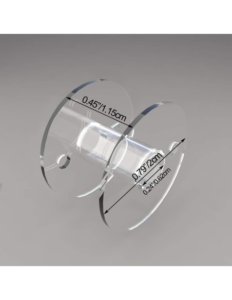 36 Bobinas de Plástico Transparente TTSAM para Máquina de Coser