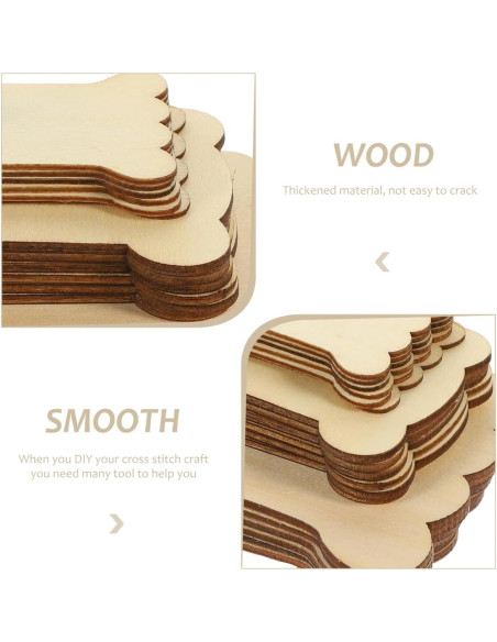 Organizador de Hilos de Bordado COHEALI 18pcs Madera Clara