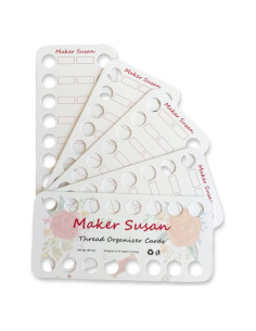 5 Tarjetas Organizadoras de Hilo de Bordado Maker Susan