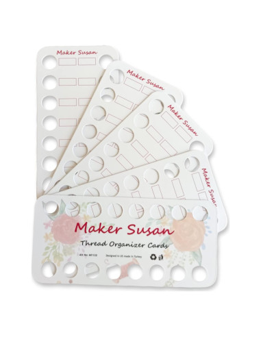 5 Tarjetas Organizadoras de Hilo de Bordado Maker Susan