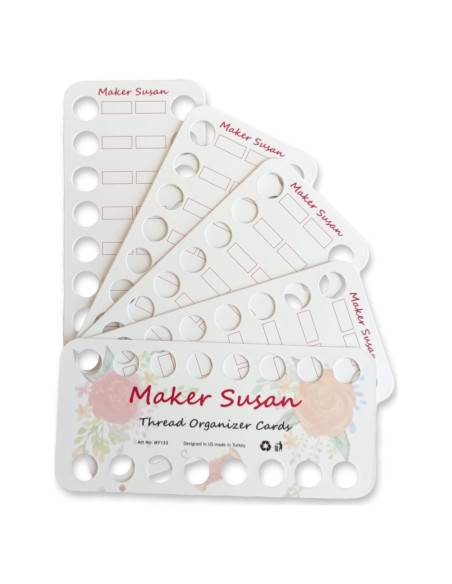5 Tarjetas Organizadoras de Hilo de Bordado Maker Susan