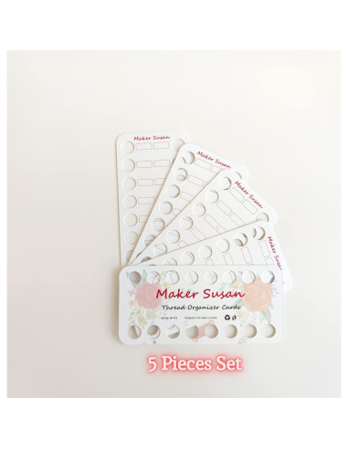 5 Tarjetas Organizadoras de Hilo de Bordado Maker Susan