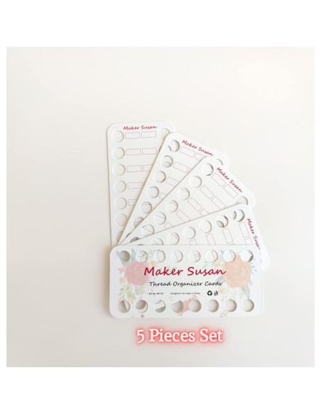 5 Tarjetas Organizadoras de Hilo de Bordado Maker Susan
