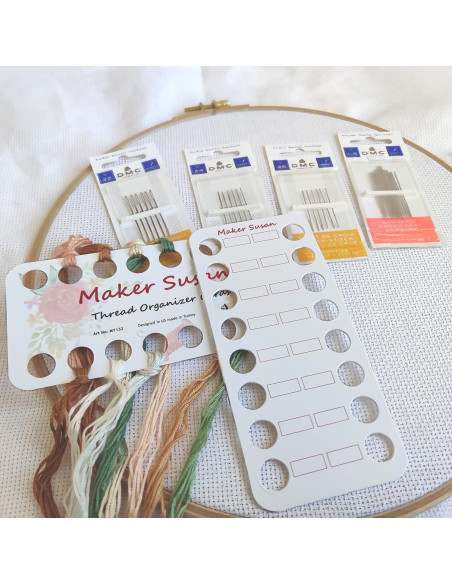 5 Tarjetas Organizadoras de Hilo de Bordado Maker Susan
