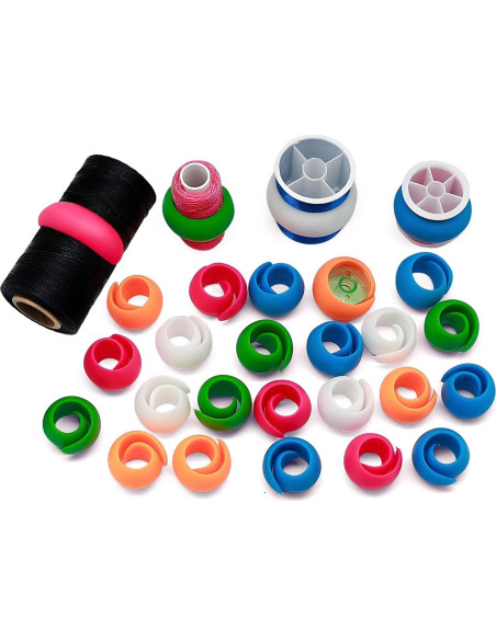 100 Soportes de Hilo Silicona Fbshicung - Organizador de Bobinas