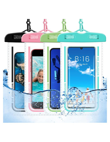 Paquete de 4 Fundas Impermeables Consss para iPhone 16 15 14 13