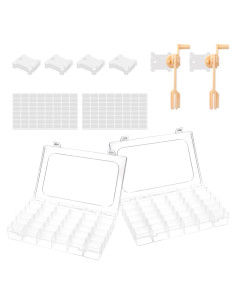 Organizador de Hilo de Bordado Meyeyaia - 2 Cajas con 36 Compartimentos