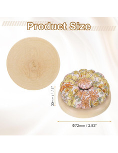 Almohadilla de Agujas de Costura HARFINGTON Base de Madera 14x10cm 2