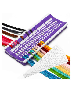 Organizador de Hilo Luxiv 50 Posiciones con 15 Tarjetas Reemplazables