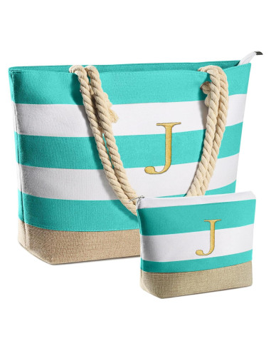 Bolsas de Playa YOOLIFE para Mujeres - Tote Impermeable Azul