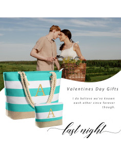 Bolsas de Playa YOOLIFE para Mujeres - Tote Impermeable Azul 2