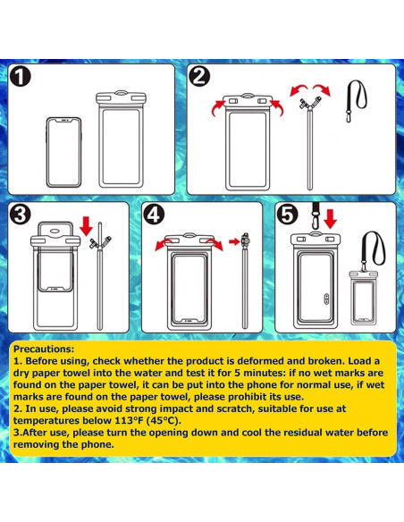 Paquete de 4 Fundas Impermeables Consss para iPhone 16 15 14 13