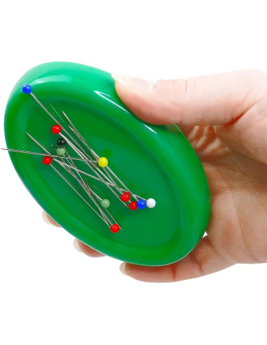 Almohadilla Magnética para Alfileres Trimz Verde 12x8 cm