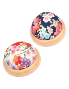 Almohadillas para Agujas JFFX - 2 Piezas Redondas con Base de Madera