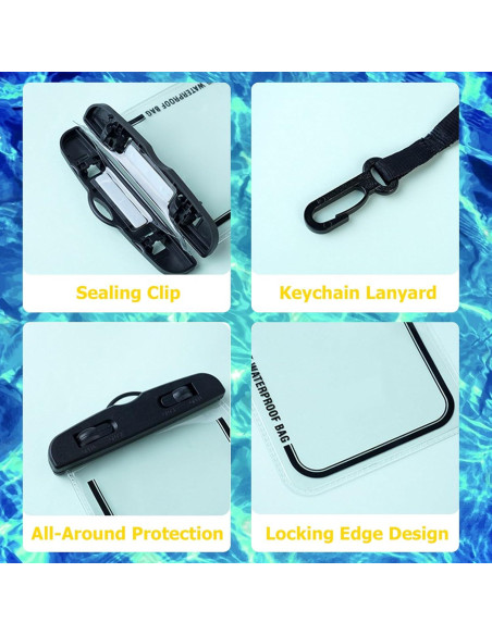 Paquete de 4 Fundas Impermeables Consss para iPhone 16 15 14 13