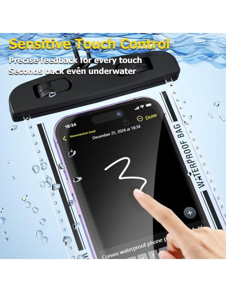 Paquete de 4 Fundas Impermeables Consss para iPhone 16 15 14 13