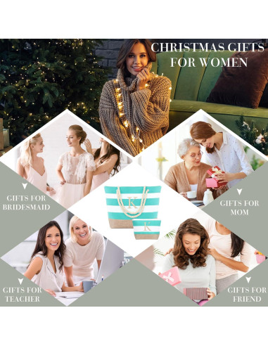 Bolsas de Playa YOOLIFE para Mujeres - Tote Impermeable Azul