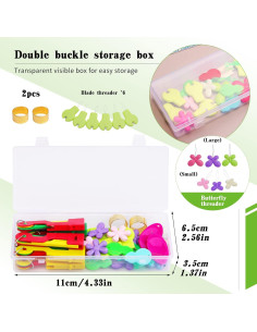 Juego de enhebradores de agujas Fedmut 51 piezas con dedales 2