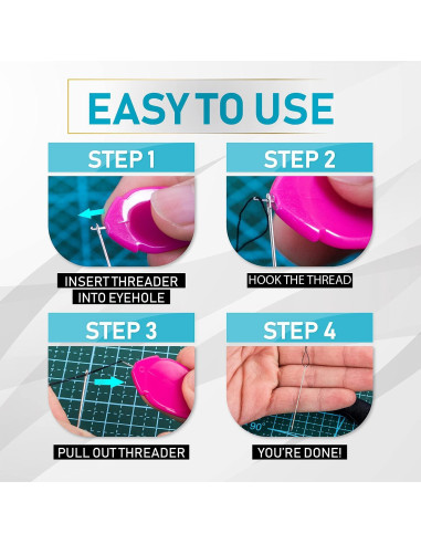 Enhebradores de Agujas Hula Home 30 Piezas con Estuche