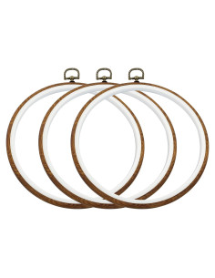 Conjunto de Marcos de Bucle de Bordado Waziaqoc 21.5 cm (3 Pcs)