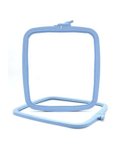 Aro de Bordado Cuadrado Grande Nurge Azul 25x28cm